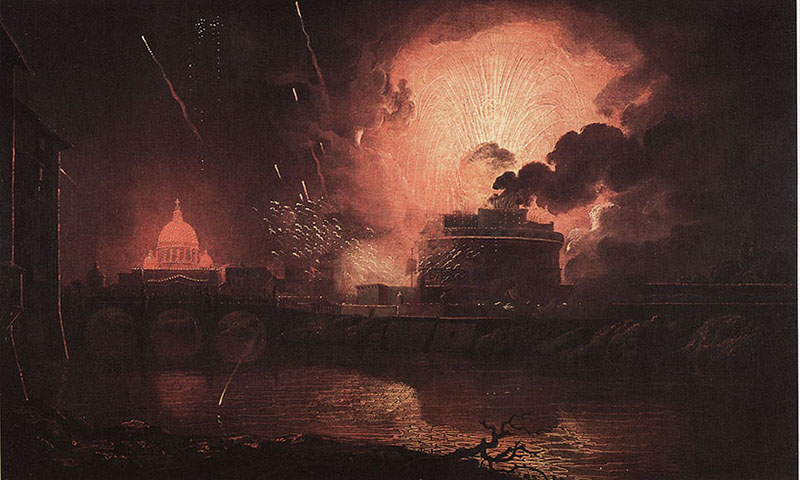 Fireworks at Castel Sant angelo